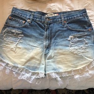 Distressed Levi shorts